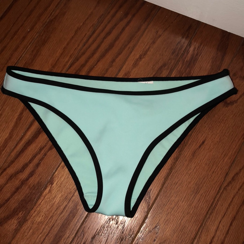 Teal bikini bottoms!